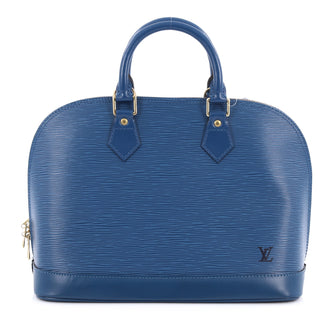 Louis Vuitton Vintage Alma Handbag Epi Leather PM Blue 