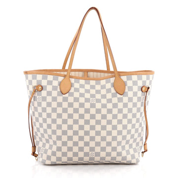 Louis Vuitton Neverfull NM Tote Damier MM White