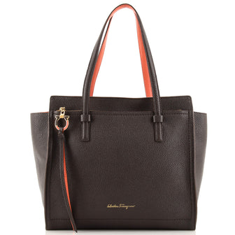 Salvatore Ferragamo Amy Tote Pebbled Leather Medium