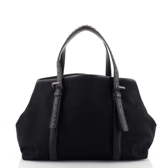 Bottega Veneta Belted Tote Canvas with Leather Medium