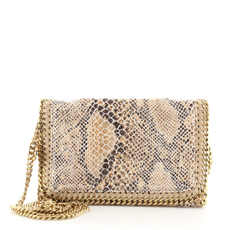 Stella McCartney Falabella Flap Crossbody Bag Faux Snakeskin Mini