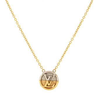 Louis Vuitton L To V Pendant Necklace Metal
