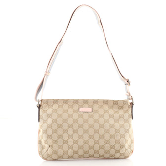 Gucci Web Strap Messenger Bag GG Canvas Small