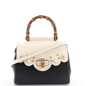 Gucci Pearly Peony Satchel Leather Mini