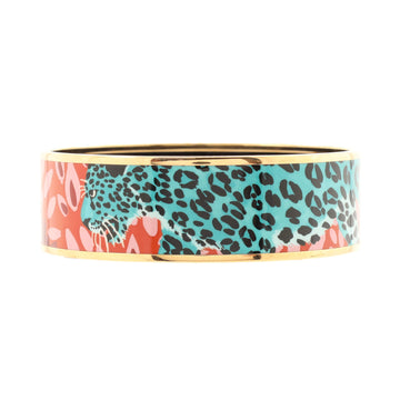 Hermes Bangle Bracelet Printed Enamel Wide