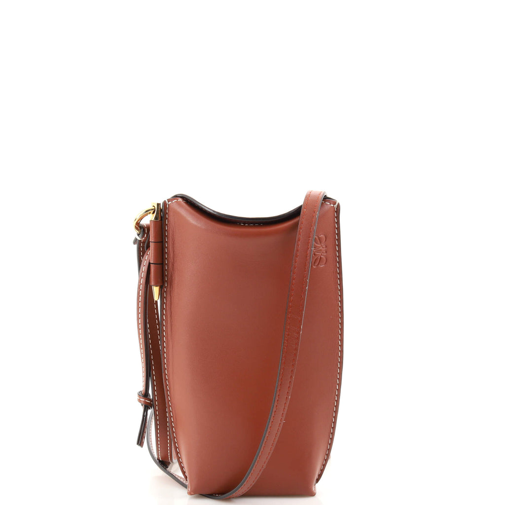 Loewe Gate Pocket Crossbody Bag Leather Brown 17836420