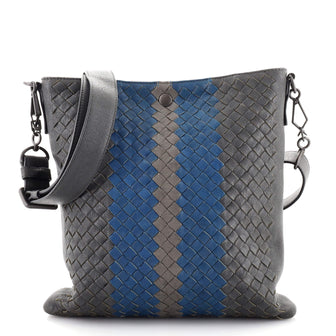 Bottega Veneta Flat Messenger Bag Intrecciato Nappa Small