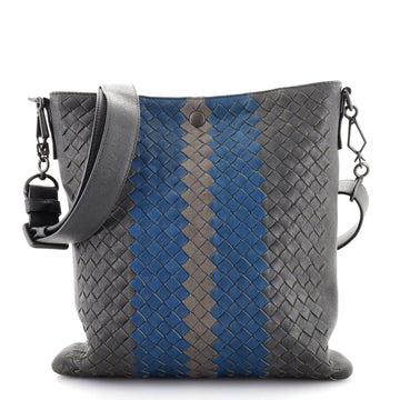 Bottega Veneta Flat Messenger Bag Intrecciato Nappa Small