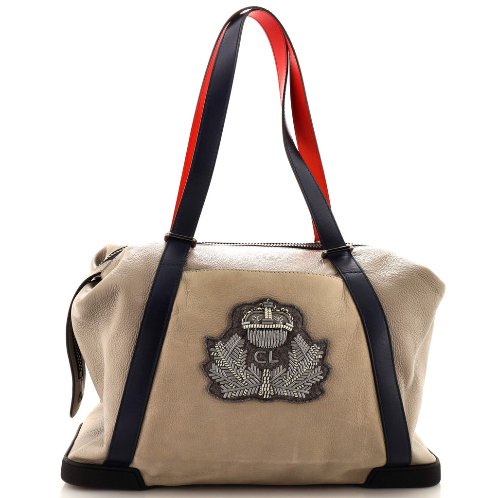 Christian Louboutin Bagdamon Boston Duffle Bag Leather Large 178364