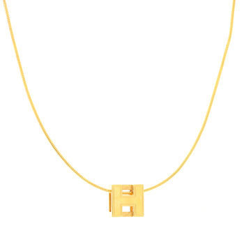 Hermes Cage d'H Pendant Necklace Metal