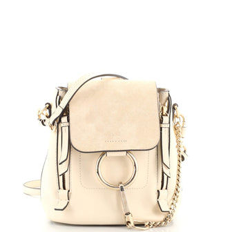 Chloe Faye Backpack Leather and Suede Mini