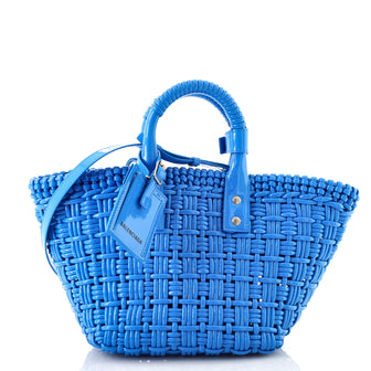 Balenciaga Bistro Panier Bag Woven Faux Leather XS