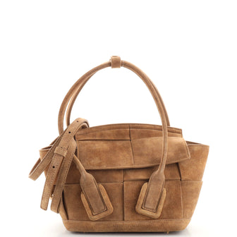 Bottega Veneta Arco Bag Maxi Intrecciato Suede Mini
