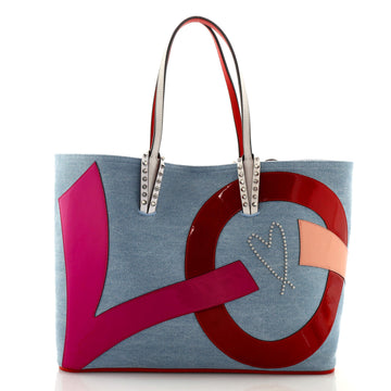 Christian Louboutin Cabata East West Tote Denim with Patent Large
