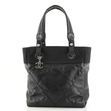 Chanel Biarritz Tote Quilted Coated Canvas Small