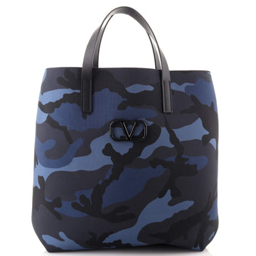 Valentino Garavani VLogo Tote Camo Nylon and Leather Medium