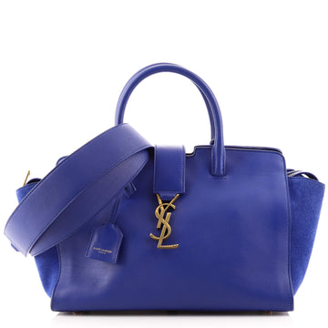 Saint Laurent Monogram Cabas Downtown Leather with Suede Baby