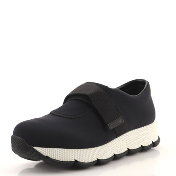 Prada Women's Velcro Slip On Sneakers Neoprene