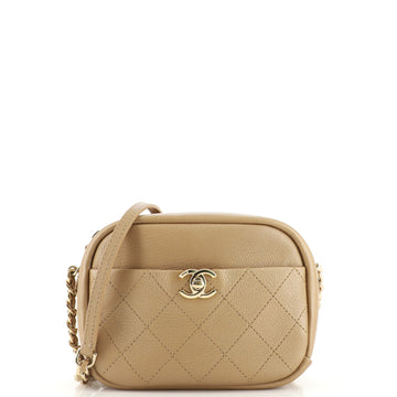 Chanel Casual Trip Camera Case Quilted Goatskin Small
