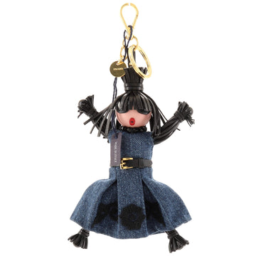 Prada Jasmine Bag Charm Denim and Leather