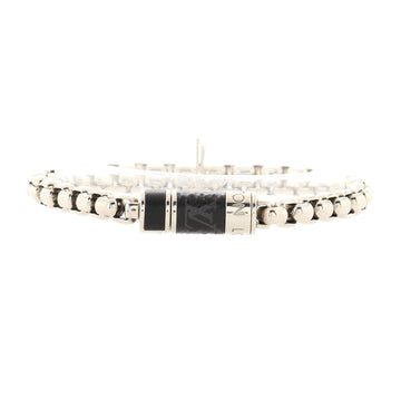 Louis Vuitton Monogram Chain Bracelet Metal with Monogram Eclipse Canvas