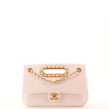 Chanel A Real Catch Flap Bag Quilted Lambskin Medium