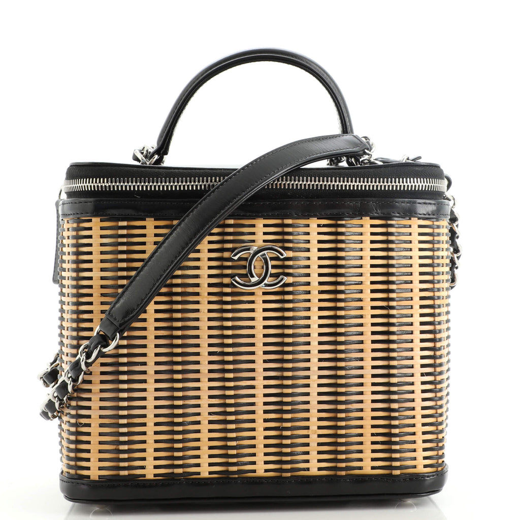 Chanel Wicker Basket Bag - Black Crossbody Bags, Handbags - CHA966574