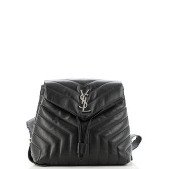 Saint Laurent LouLou Backpack Matelasse Chevron Leather Small