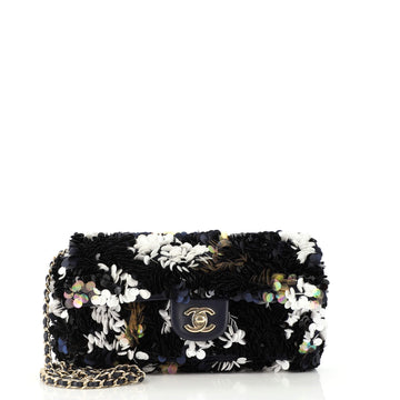 Chanel Flap Bag Multicolor Sequins Medium