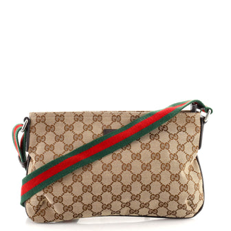 Gucci Web Zip Crossbody GG Canvas Small
