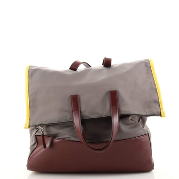 Prada Top Zip Flap Backpack Tessuto and Leather