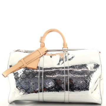 Louis Vuitton Keepall Bandouliere Bag Monogram Mirror Coated Canvas 50