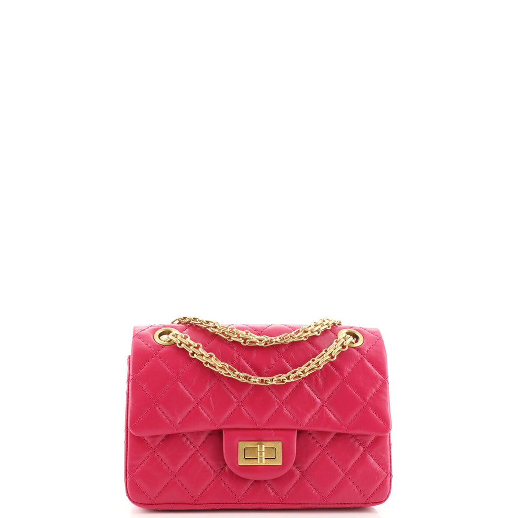 Chanel Reissue 2.55 Flap Bag Quilted Aged Calfskin Mini Pink 178364391