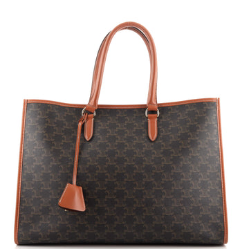 Celine Horizontal Cabas Tote Triomphe Coated Canvas