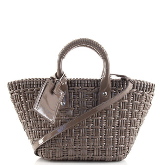 Balenciaga Bistro Panier Bag Woven Faux Leather XS