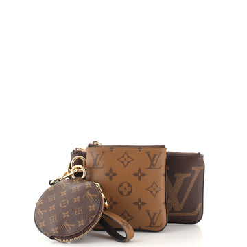 Louis Vuitton Trio Pouch Set Reverse Monogram Giant