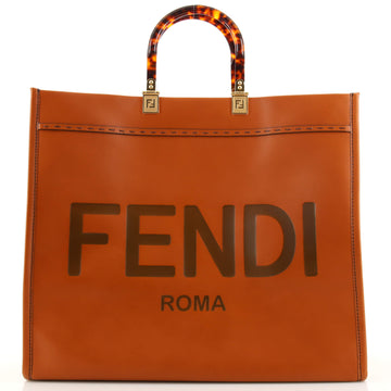 Fendi Sunshine Shopper Tote Leather Large