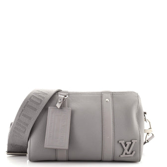 Louis Vuitton City Keepall Bag Limited Edition Aerogram Leather Gray
