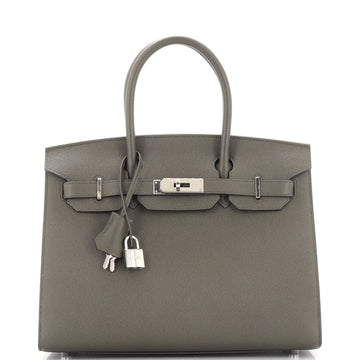 Hermes Birkin Sellier Bag Green Epsom with Palladium Hardware 30