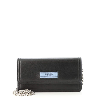 Prada Etiquette Phone Case Wallet on Chain Glace Calf