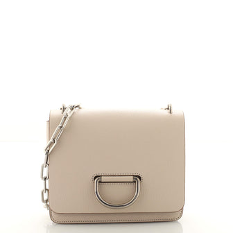 Burberry D-Ring Chain Shoulder Bag Leather Small