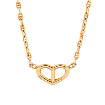 Hermes Chaine d'Ancre Heart Pendant Necklace 18K Rose Gold