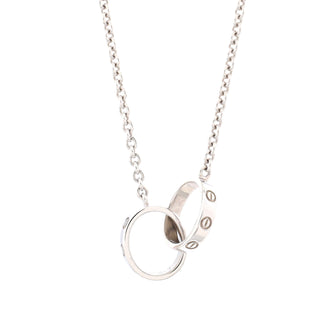 Cartier Love Interlocking Necklace 18K White Gold