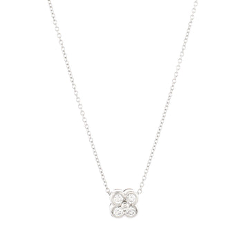Tiffany & Co. Flower Pendant Necklace Platinum and Diamonds