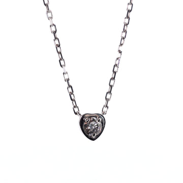 Cartier Diamants Legers Heart Pendant Necklace 18K White Gold with Diamond