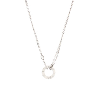 Cartier 2 Diamonds Love Pendant Necklace 18K White Gold