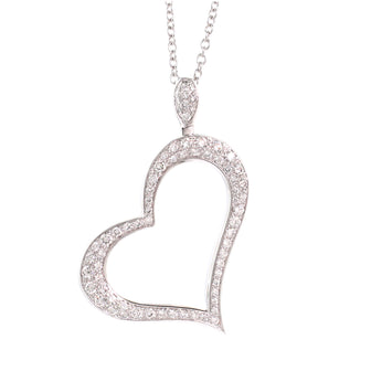Piaget Limelight Hearts Pendant Necklace 18K White Gold with Diamonds Medium