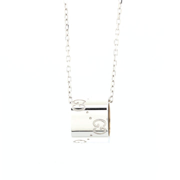 Gucci Icon Twirl Pendant Necklace 18K White Gold