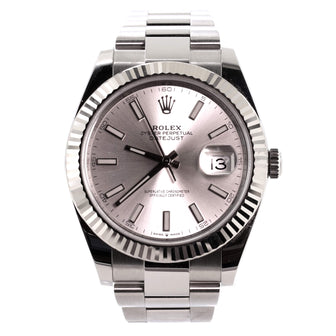 Oyster Perpetual Datejust Automatic Watch Stainless Steel and White Gold 41