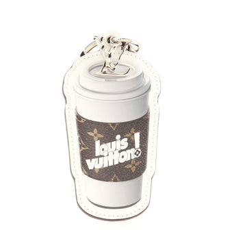 Louis Vuitton Everyday LV Cup Bag Charm and Keychain Leather and Monogram Canvas